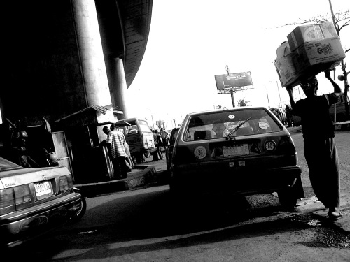 On the street....moving burden, Lagos