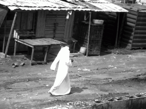 On the street....Angel of light, Lagos
